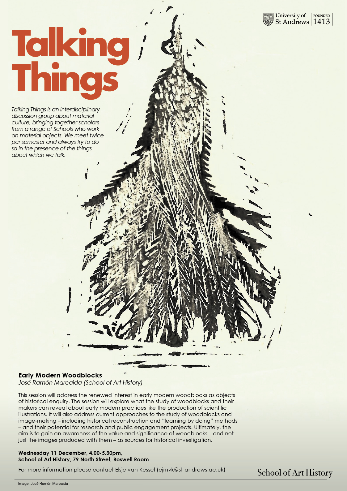 Join us on 11 December for: Talking Things - Early Modern Woodblocks